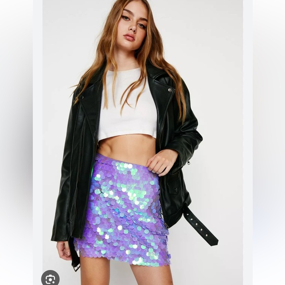 Nasty Gal sequin disc skirt - Picture 2 of 2